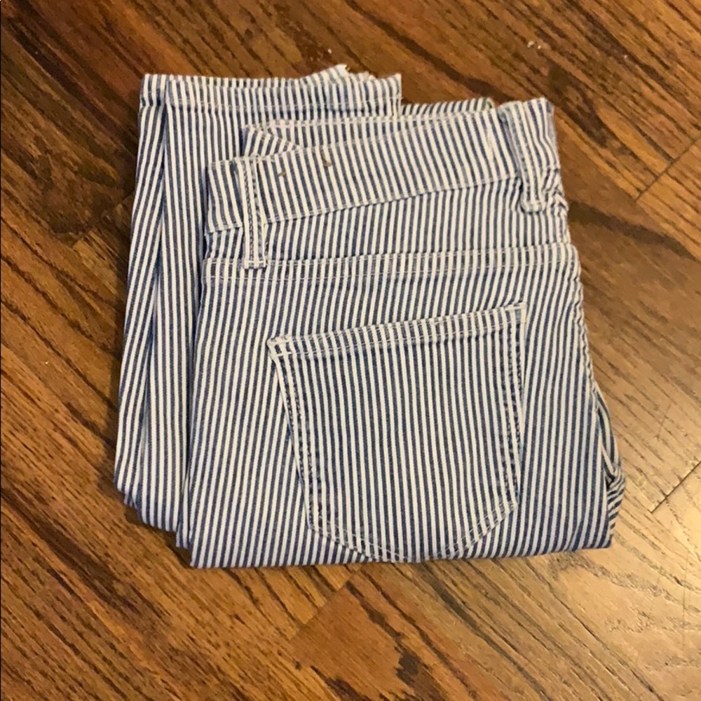 Madewell pin stripe jeans
